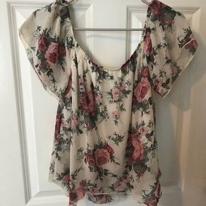 Off the shoulder floral top